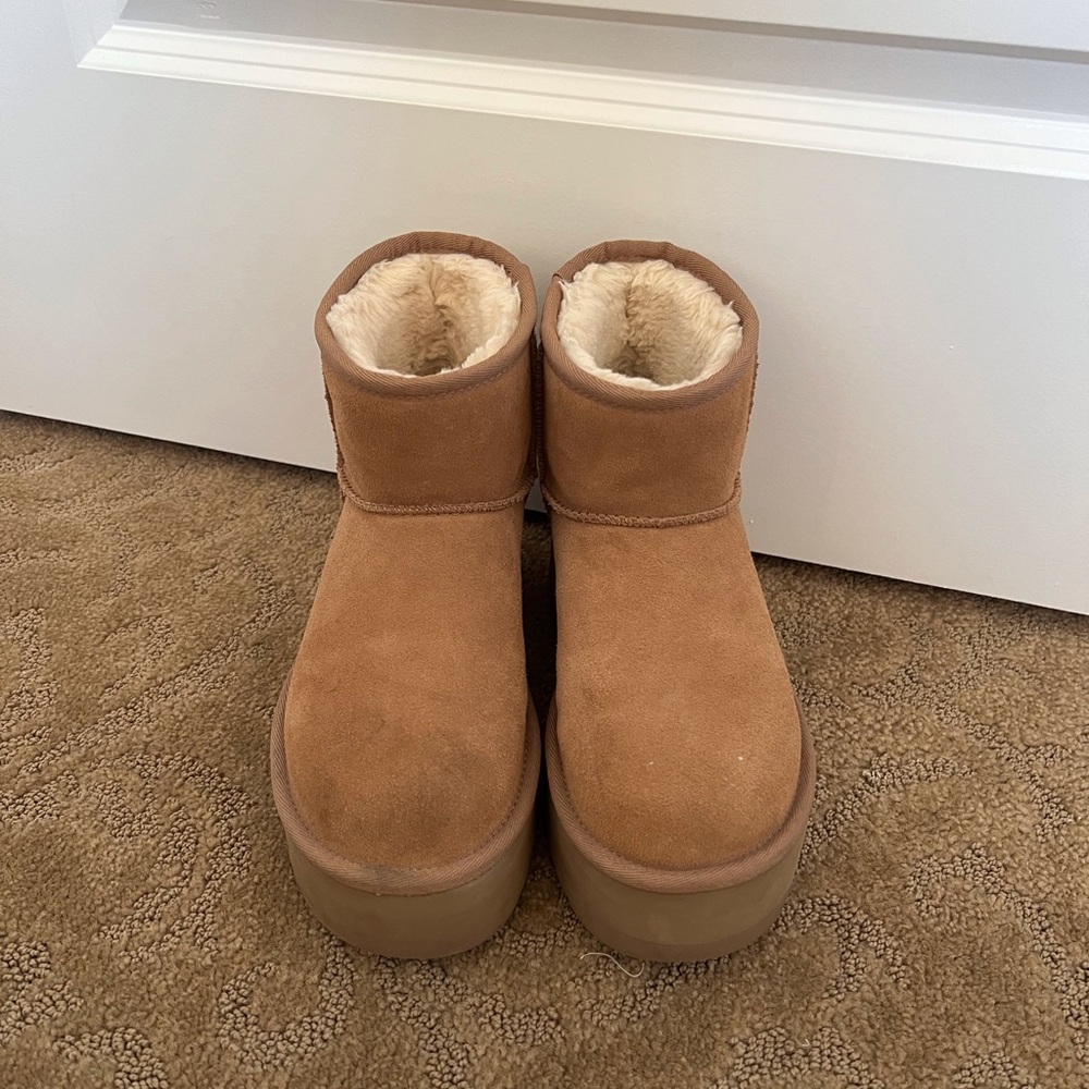 Size 6 Ugg Ultra Platform shoes. Brown